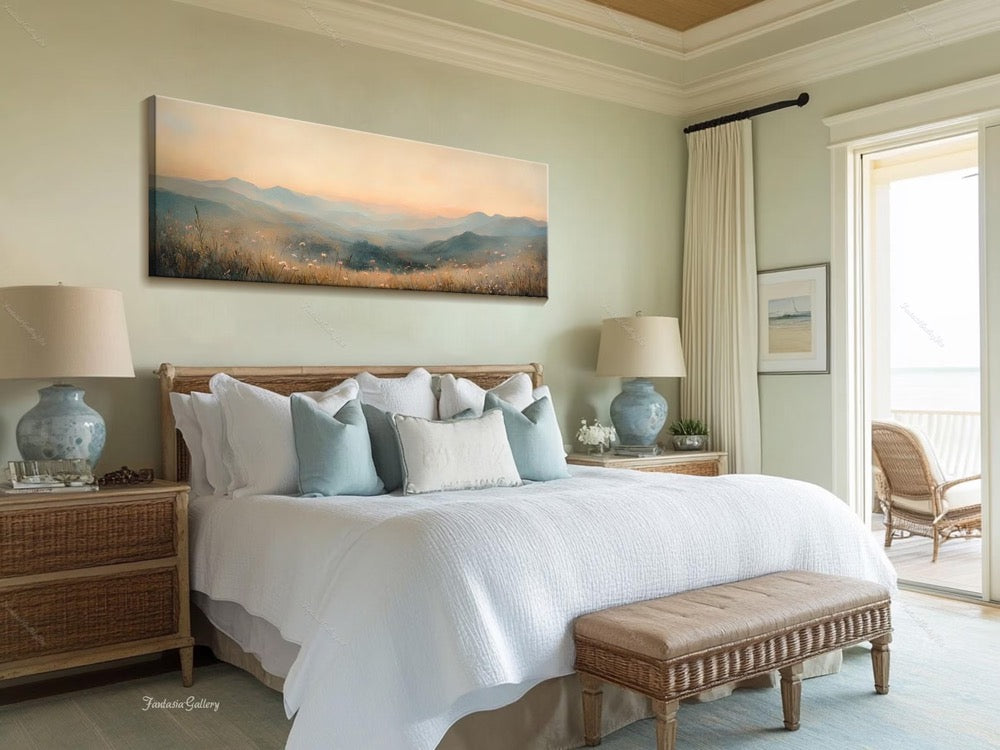Extra Large Wall Art Original Oil Painting Abstract Mountain Wall Art Large Handmade Oil Painting Living Room Wall Art Wildflower Painting