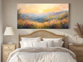 Golden Sunset Wall Art Mountain Landscape Oil Painting Large Textured Wall Art Canvas Art Nature Inspired Art Living Room Bedroom Wall Art
